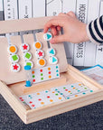 KinderLuxe - Educational Wooden Four-Colour Game Montessori Style
