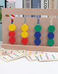 KinderLuxe - Educational Wooden Four-Colour Game Montessori Style