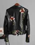 Kymber – Floral Pattern Leather Jacket