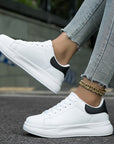 Ladies' Leather Sneakers White - Light and Comfortable