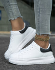 Ladies' Leather Sneakers White - Light and Comfortable