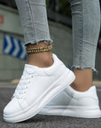 Ladies' Leather Sneakers White - Light and Comfortable
