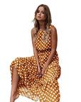Laressa - Boho Polka Dot Midi Dress