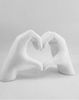 LoveSculpt – Modern Wooden Hands Heart Statue