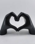 LoveSculpt – Modern Wooden Hands Heart Statue