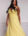 Lulah Draped Maxi Dress with Integrated Bra