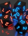 LumiDice - Glow Dice Set for Role-playing Games (7 pieces)