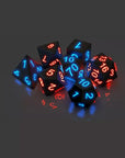 LumiDice - Glow Dice Set for Role-playing Games (7 pieces)