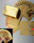 LuxuriousPoker - Golden Waterproof Playing Cards for Table Games
