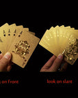 LuxuriousPoker - Golden Waterproof Playing Cards for Table Games