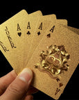 LuxuriousPoker - Golden Waterproof Playing Cards for Table Games