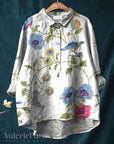 Margaux Floral | Cotton and Linen Blouse with Floral Print