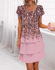 Melinda - Dress with V-Neck and Short Sleeves