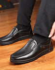 Men's Genuine Leather Slip-On Shoes