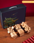MindPuzzle - Wooden Brain Teaser Gift Set with 6 Kongming Lock Puzzles