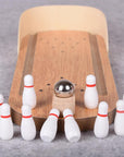 Mini Bowl - Wooden Mini Bowling Game Set for Indoors Compact and Fun