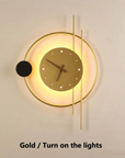 Modern LED Wall Clock Lamp - Chronos