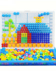 Montessori Blocks - Children's Building Block Puzzle Set with 296 Pieces