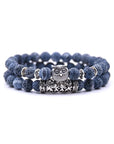 Owl Charm Natural Stone Bracelet