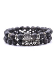 Owl Charm Natural Stone Bracelet