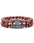 Owl Charm Natural Stone Bracelet