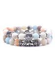 Owl Charm Natural Stone Bracelet