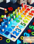 Pastel XL - Wooden Educational Play Set with Letters and Numbers