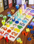 Pastel XL - Wooden Educational Play Set with Letters and Numbers