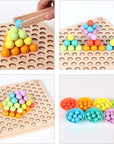 Peg Board Bead Game - Fun Colouring and Shapes Activity