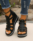 Queena - Rhinestone Wedge Sandals