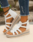 Queena - Rhinestone Wedge Sandals
