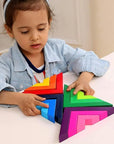 RainbowBlocks - Wooden Rainbow Stacking Game for Children