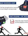 Rechargeable LED Headlamp Long-lasting, Waterproof and Powerful