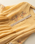Ruth - Embroidered Dress Made of Cotton and Linen