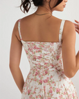 Sabrina - Floral Bustier Midriff Waist Shaper Dress
