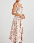 Sabrina - Floral Bustier Midriff Waist Shaper Dress