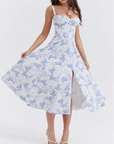 Sabrina - Floral Bustier Midriff Waist Shaper Dress