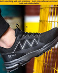 Safety Work Shoes with Steel Toe | Puncture Resistant and Breathable