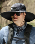 Stefan - Solar Fan Hat with Wide Brim, Solar and USB Charging Station for Fishing Hat