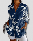 Stefanee - Long-Sleeved Shirt with Floral Pattern