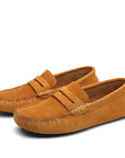 Suede men's loafers in Italian style - Robert