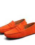 Suede men's loafers in Italian style - Robert