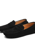 Suede men's loafers in Italian style - Robert
