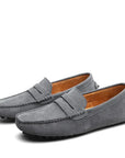 Suede men's loafers in Italian style - Robert