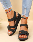 Summer Platform Sandals with Velcro Closure