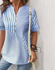 Summer blouse with a striped pattern - Amira
