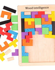 TangramIQ - Wooden 3D Brain Teaser for Children Educational Montessori Toy