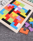 TangramIQ - Wooden 3D Brain Teaser for Children Educational Montessori Toy