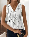 Thea - Sleeveless Blouse with V-Neck