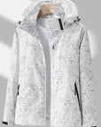 Waterproof and windproof jacket with hood for women - Olda